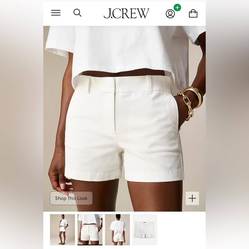 JCrew 4” chino short white
